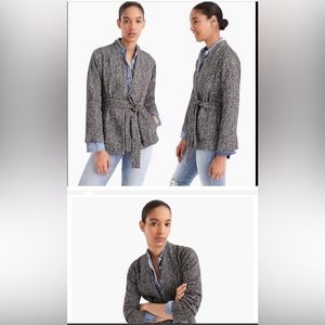 Point Sur brand from Jcrew. Wrap jacket in Donegal Tweed.